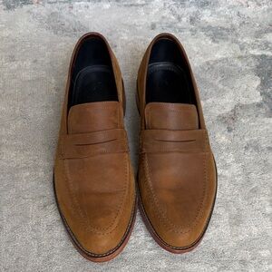 Nisolo Brown Leather Penny Loafers - Men's Slip-On Dress Shoes